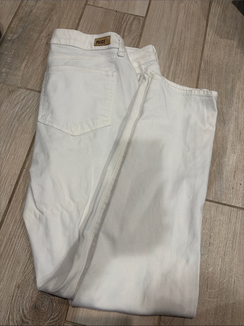 PAIGE Crisp White Straight-Leg Denim